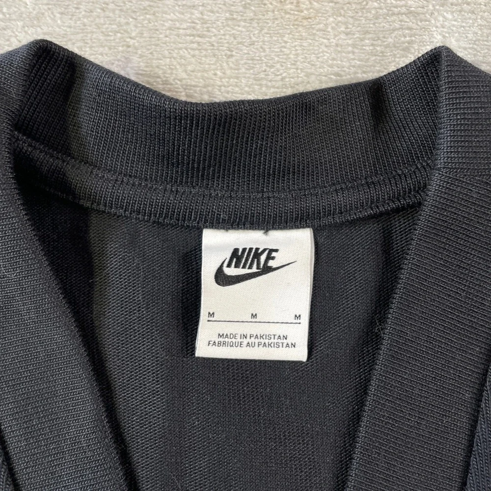 Nike Cardigan Mens Medium Black V Neck Button Casual Minimalist School Golf